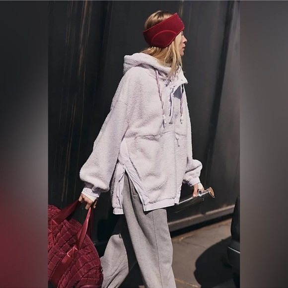 NWT FP Movement Fuzzy Was She Fleece Pullover
~Rose Quartz~ Sz Large - Picture 4 of 11